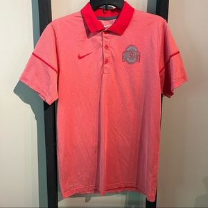 Nike Dri-Fit Ohio State Polo in Red Heather